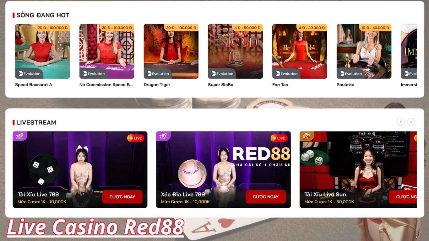 Top game live casio RED88